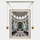 The Aristo Dome Elegance Painting by Giant Sculptures displays a church’s dome interior, beautifully framed in gold and suspended by two rods with circular weights, adding sophistication to your wall décor.