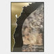The Astrid Gold Edge Earthy Abstract Wall Art by Giant Sculptures features a gold edge accent on the left and textured brown, gray, and cream tones on the right—perfect for adding contrast and visual intrigue to modern living spaces.