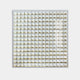 The Lyselle 3D Ceramic Wall Art by Giant Sculptures features an array of small cubes with hand-applied gold foil accents, arranged in a grid on a white background to capture light and reflections with a metallic sheen.