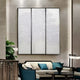 Silk Art panels displayed in a modern living room, adding sophistication to the interior.