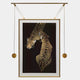 The Glacia Dual Jaguar Crystal Hanging Framed Wall Art by Giant Sculptures showcases two golden-furred jaguars on a black background in an elegant gold frame—an ideal statement piece for sophisticated interiors.