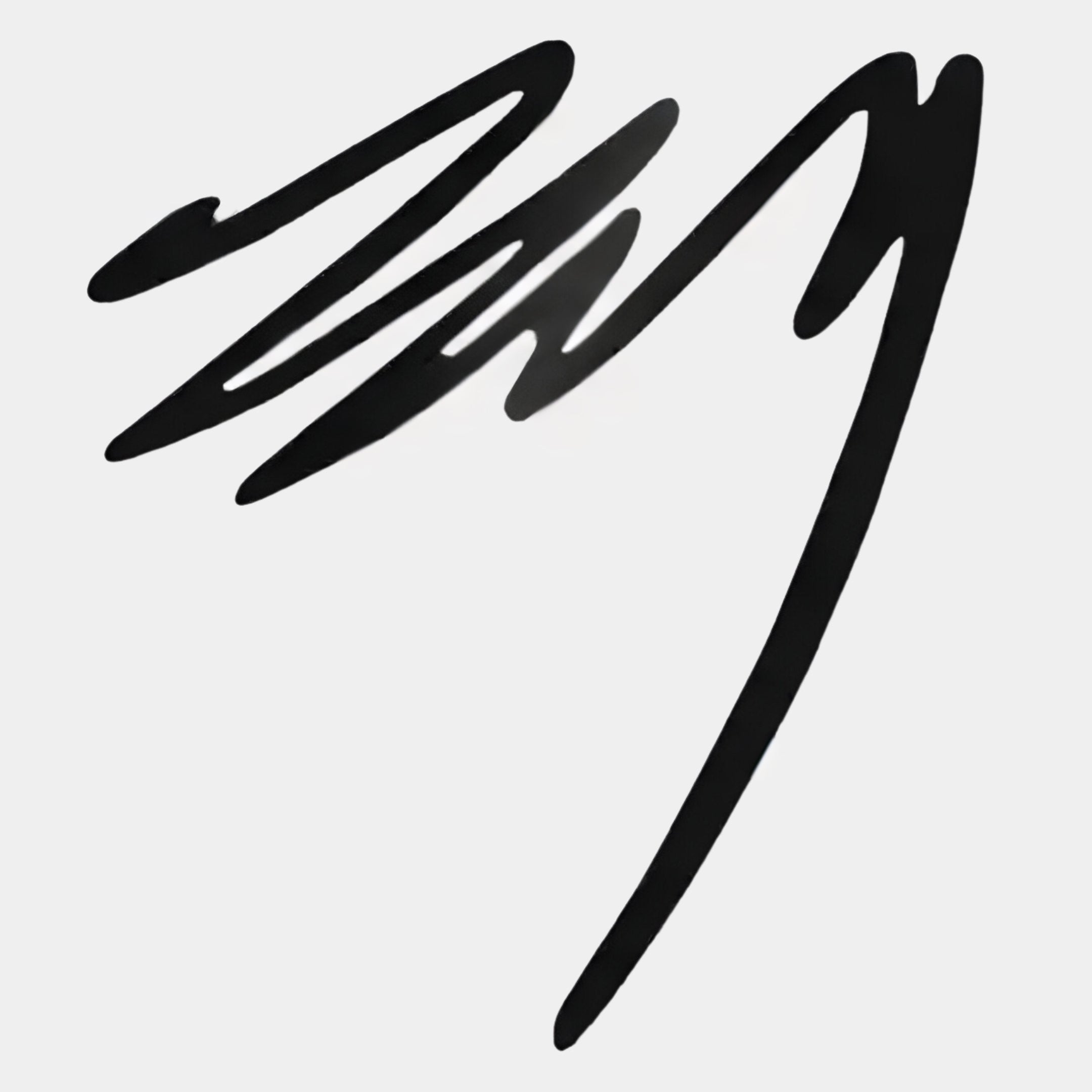Oscura Angular Surge Black Abstract Metal Wall Art by Giant Sculptures features bold black curves and loops on a white background, creating a dynamic, minimalist piece perfect for contemporary spaces.
