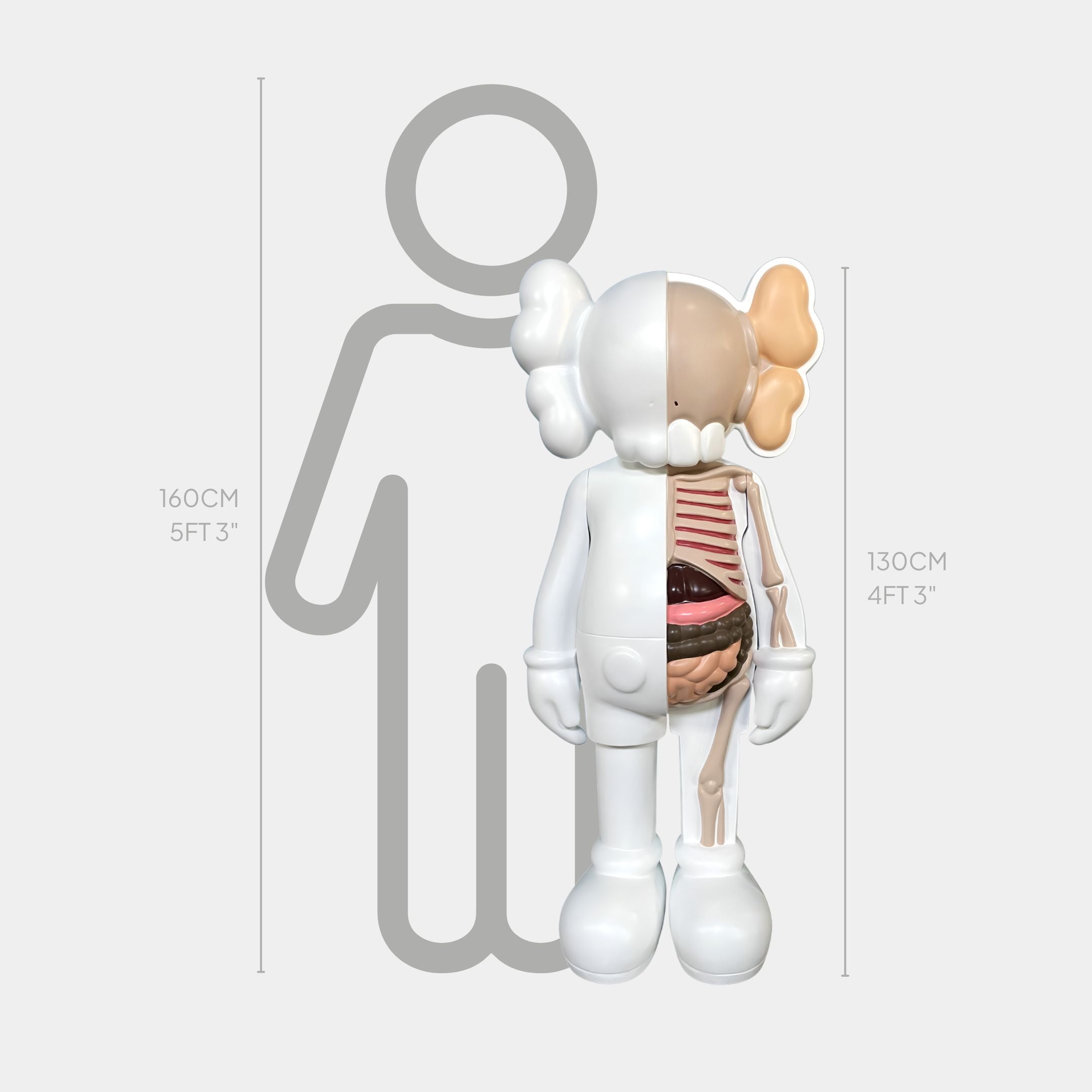 Cloud White Iconify Anatomy Sculpture - 130cm