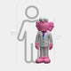 The White Suit Iconify CEO Sculpture by Giant Sculptures is a modern masterpiece at 130 cm, featuring a pink executive figure in a white suit and blue tie beside a 160 cm gray silhouette, effortlessly capturing attention.