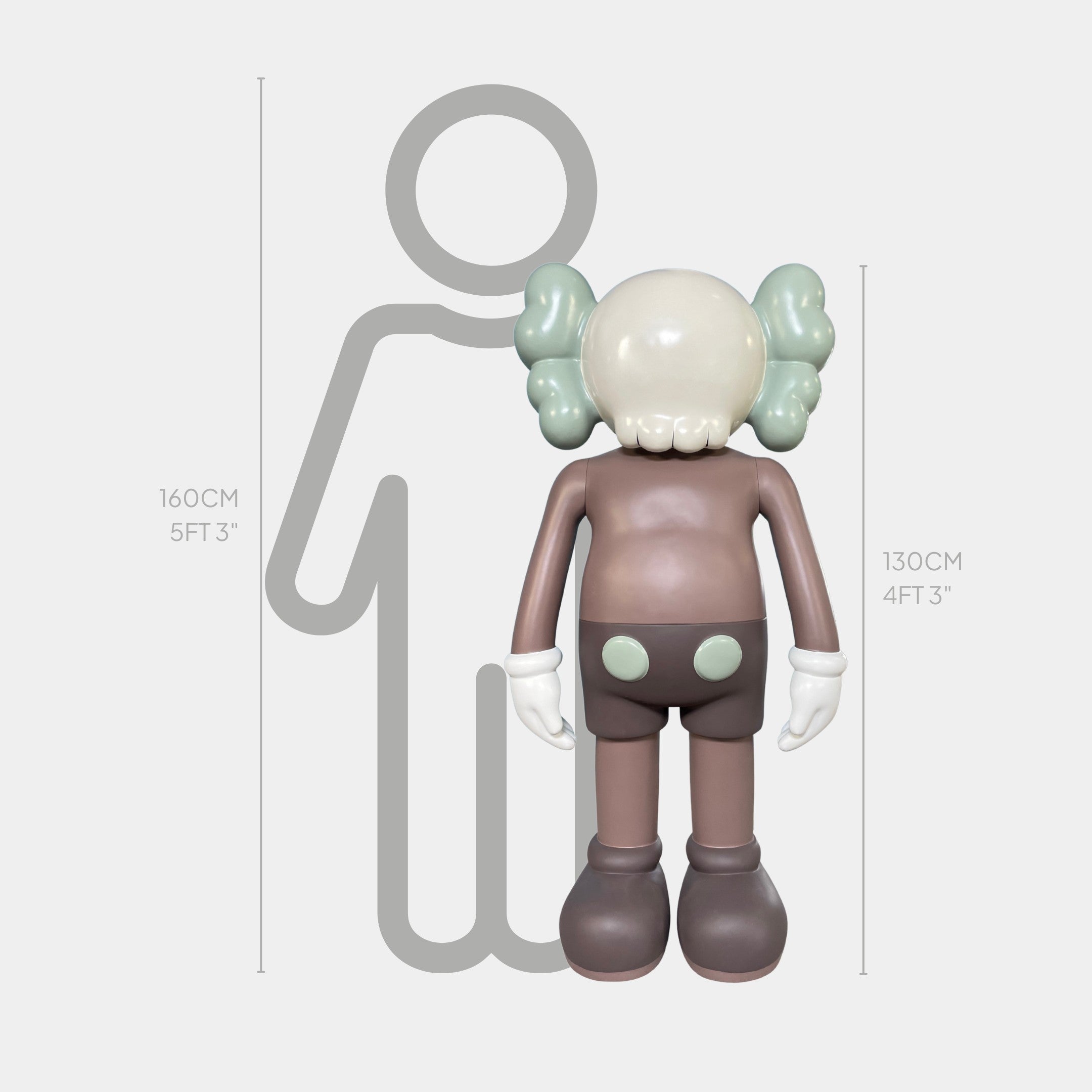 Hazelnut Brown Iconify Standing Sculpture - 130cm