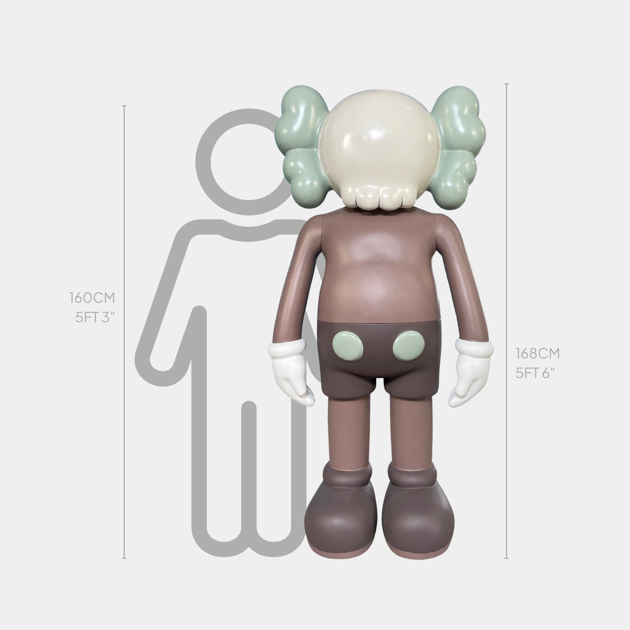 Hazelnut Brown Iconify Standing Sculpture - 168cm