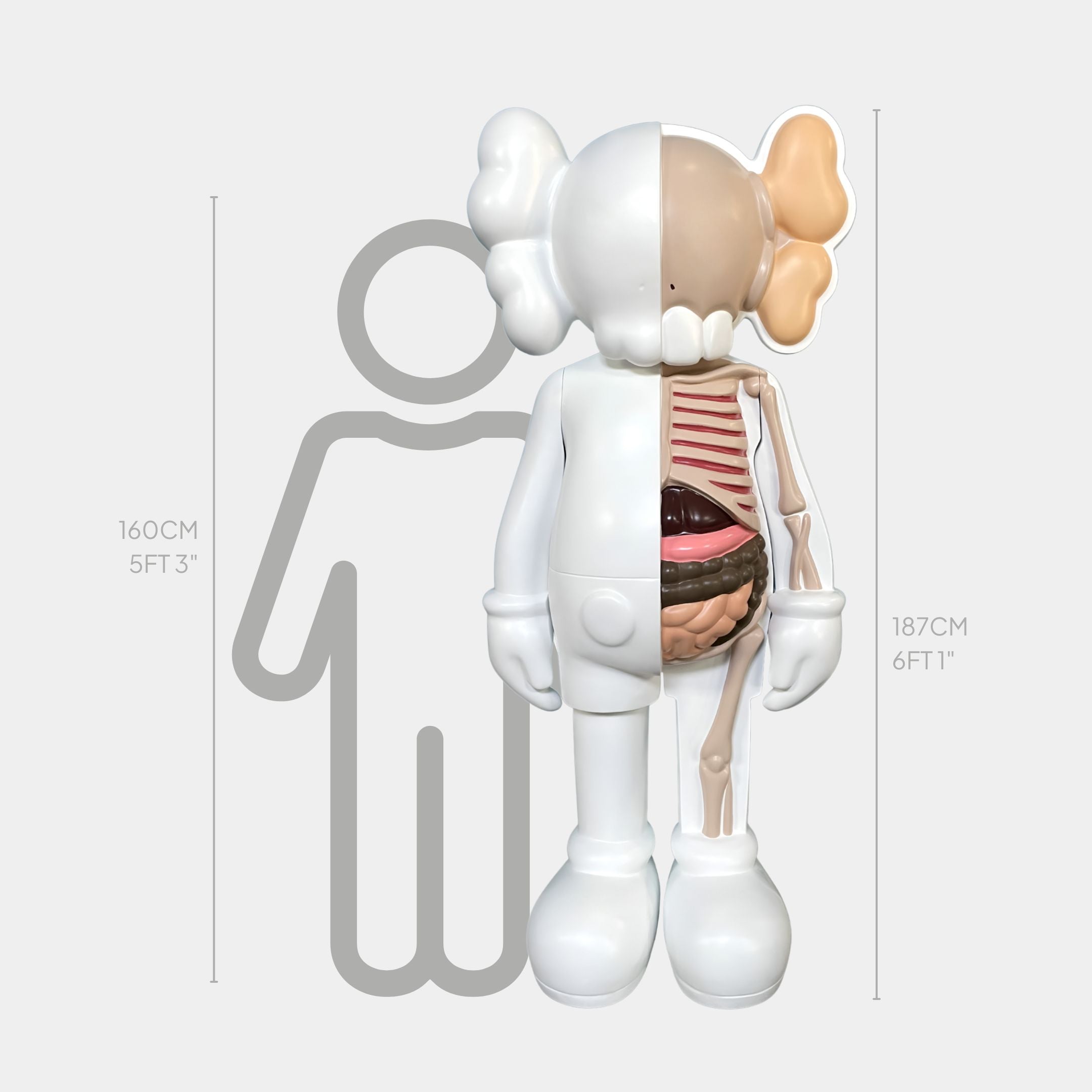 Cloud White Iconify Anatomy Sculpture - 187cm