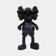 The Giant Sculptures Midnight Black Iconify Scar Figure - 20cm is a resin sculpture with round ears, resembling a stylized mouse. It features a skull-like face, bumpy texture, short legs and arms, large feet, and visible stitching details enhancing its unique charm.