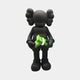 The Midnight Black Iconify Dollars Figure by Giant Sculptures is a 30cm vinyl piece with large round ears and an expressionless face, clutching a stack of green bills with white bands, radiating financial ambition against a plain white backdrop.