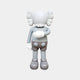 The Soft Grey Iconify II Dance Sculpture by Giant Sculptures, standing 70cm tall, features a gray cartoon figure with round ears and gloves facing away. The minimalist design in soft gray and white blends seamlessly with modern interiors for an elegant touch.