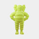 The Giant Sculptures Citrus Yellow Iconify Rollo Warrior Sculpture (80cm) in lime green showcases balloon-like shapes with ear extensions and a confident, hands-on-hips stance. Set against a plain white backdrop, its ideal for modern interiors seeking expression.