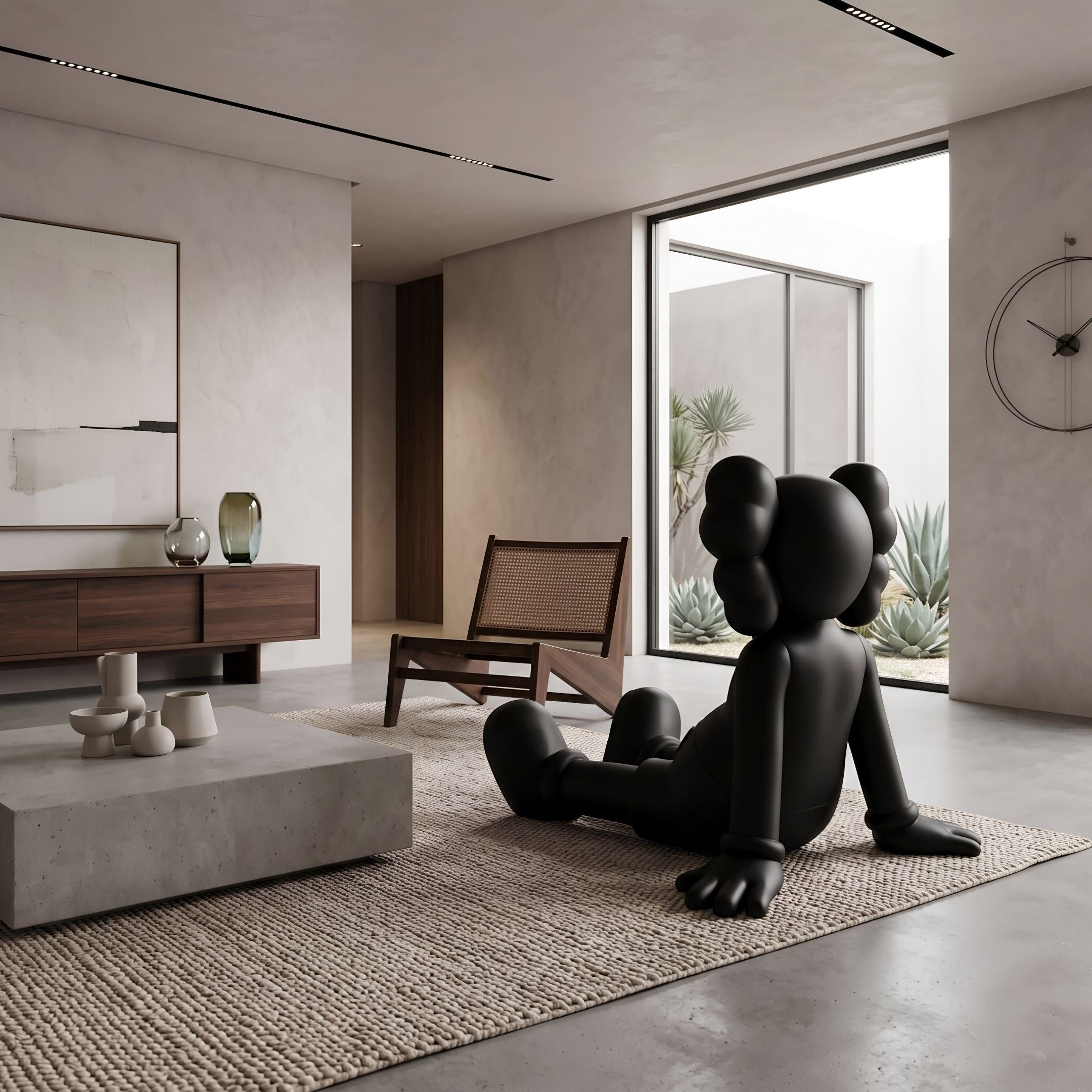 Obsidian Black Iconify Daydream Sculpture - 85cm