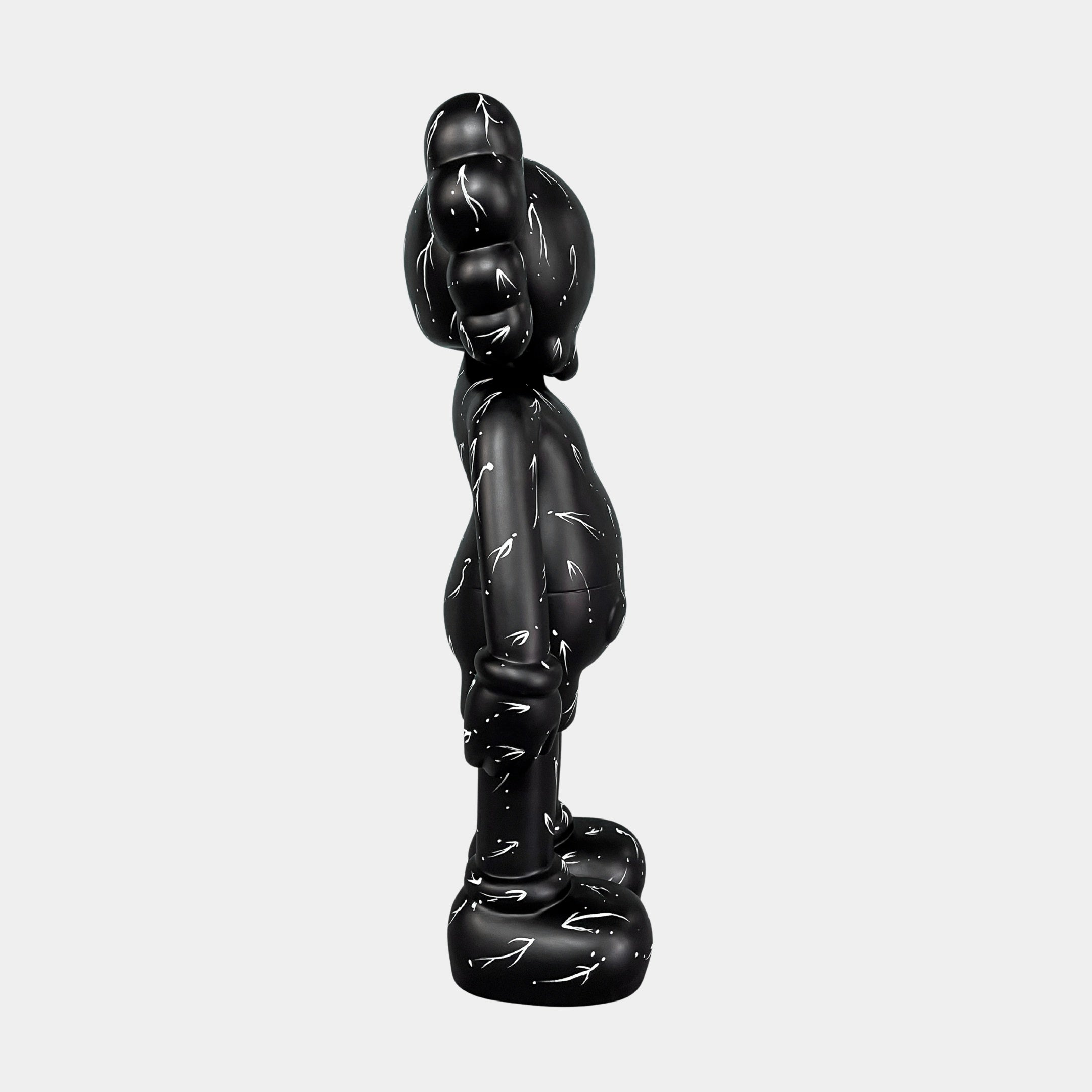 Black Stone Iconify Standing Sculpture - 168cm | Modern Resin Art
