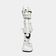 The Giant Sculptures Black & White Iconify Enforcer Figure (26cm) features a cartoon-like, dual-tone design with a rounded helmet, black gloves, and large boots—perfect for contemporary art collections.