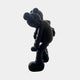The Midnight Black Iconify Friendship Sculpture (150cm) by Giant Sculptures features two black, cartoon-like figures standing back-to-back with crossed arms and bowed heads— a striking modern resin artwork set against a plain white background.
