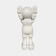The Giant Sculptures Cloud White Iconify Silent Cry Sculpture (91cm) features a glossy white, cartoon-like figure with gloved hands over its ears and large rounded shoes—perfect as modern art decor.