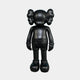 Midnight Black Iconify Standing Sculpture 70cm by Giant Sculptures, rear view of the matte black resin figure with rounded ears and oversized limbs on a plain background.
