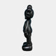 Side view of the Giant Sculptures Midnight Black Iconify Standing Figure 37cm, showing the rounded torso, gloved hand at the side, and oversized foot against a plain background.