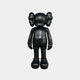 Midnight Black Iconify Standing Figure 20cm by Giant Sculptures, matte black cartoon character with large round ears and X-shaped eyes, shown against a plain white background.