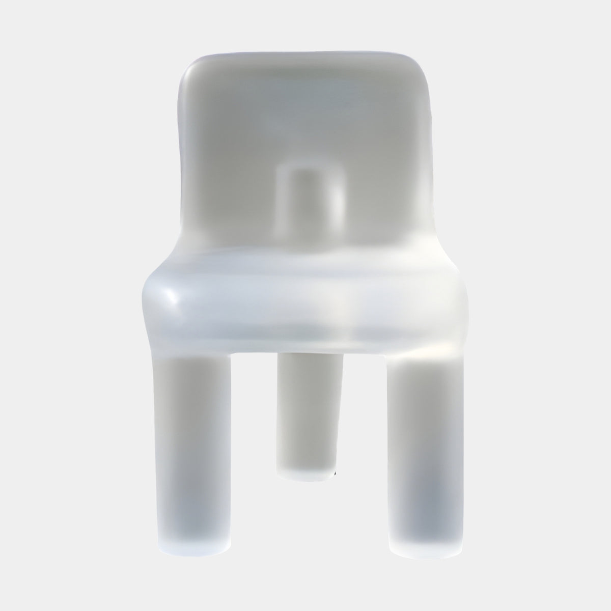 Frosted White Cast Resin Dining Chair - 73cm