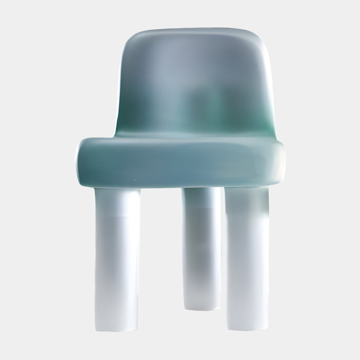Slate Grey Seat Frosted Cast Resin Chair - 58cm