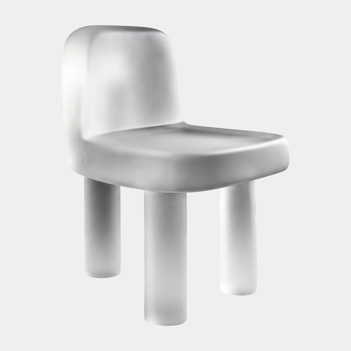Frosted Slab Back Cast Resin Chair - 58cm