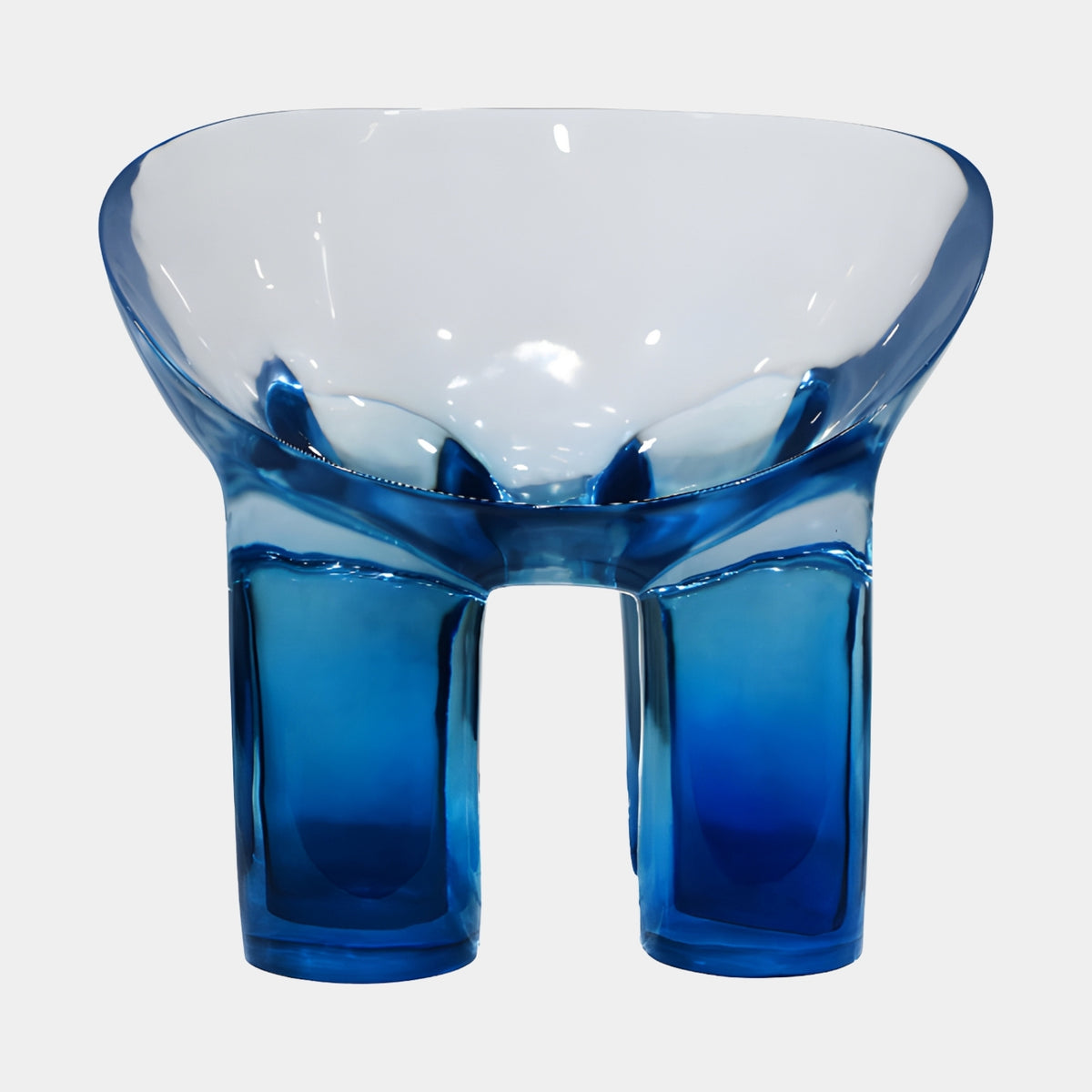 Blue Bowl Seat Cast Resin Lounge Chair - 64cm