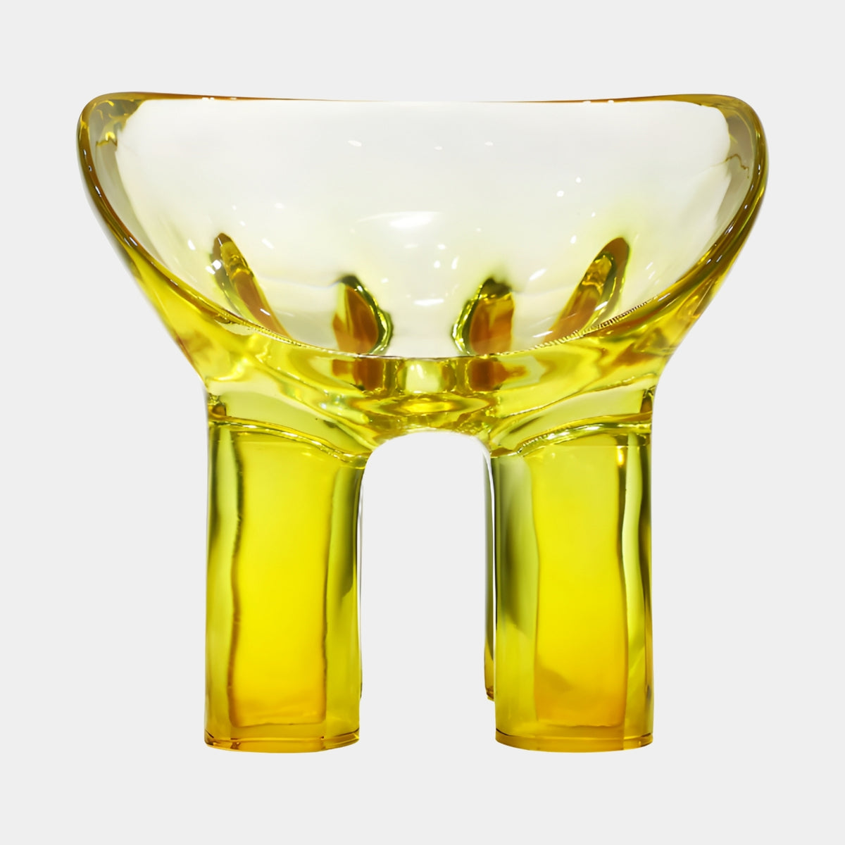 Yellow Bowl Seat Cast Resin Lounge Chair - 64cm