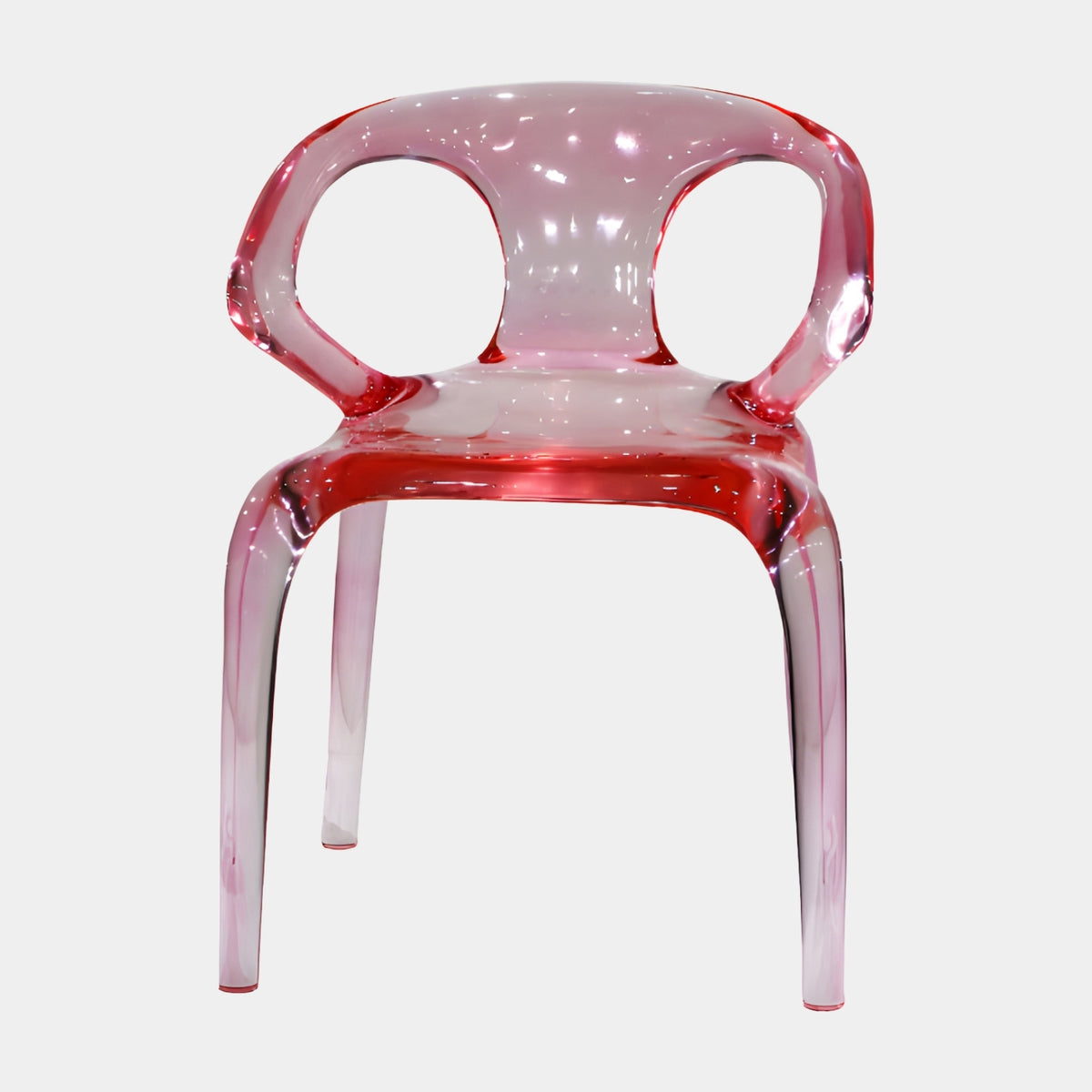 Rose Rolled Tube Cast Resin Armchair - 80cm