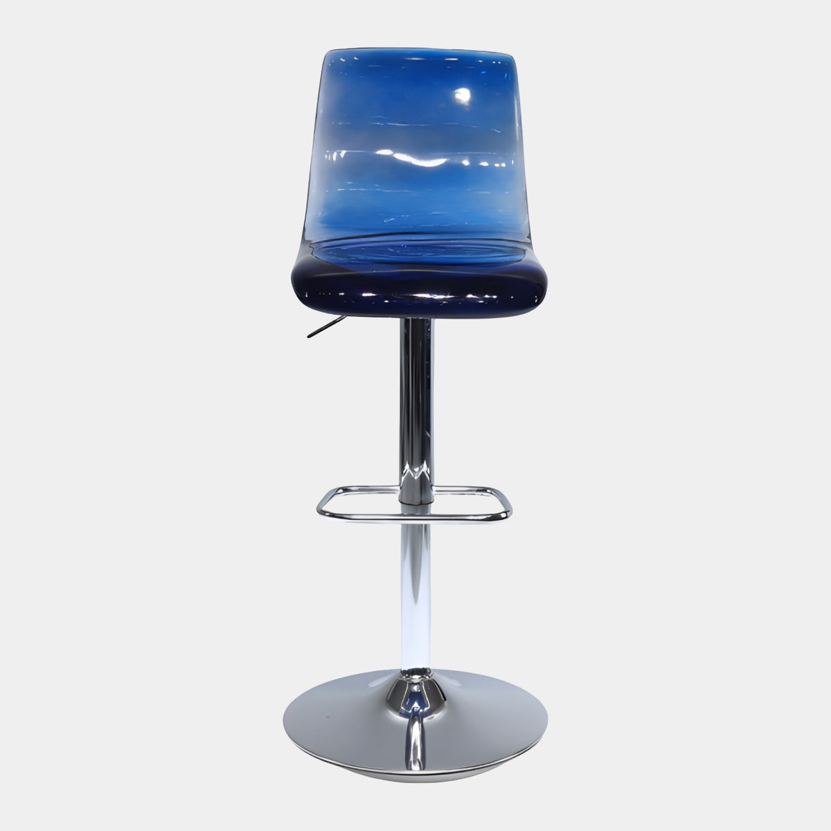 Cobalt & Navy Graded Shell Resin Gas-Lift Bar Stool - 100cm
