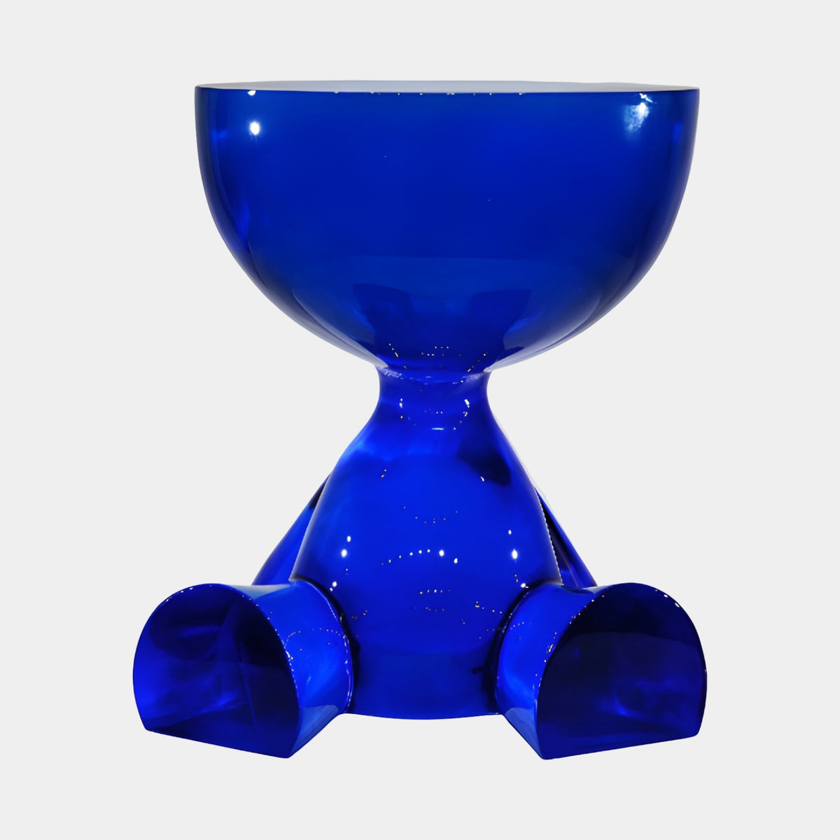 Cobalt Blue Arch Footed Cast Resin Bowl - 50cm