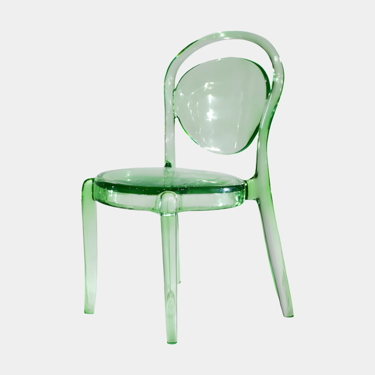Green Medallion Back Cast Resin Dining Chair - 87cm