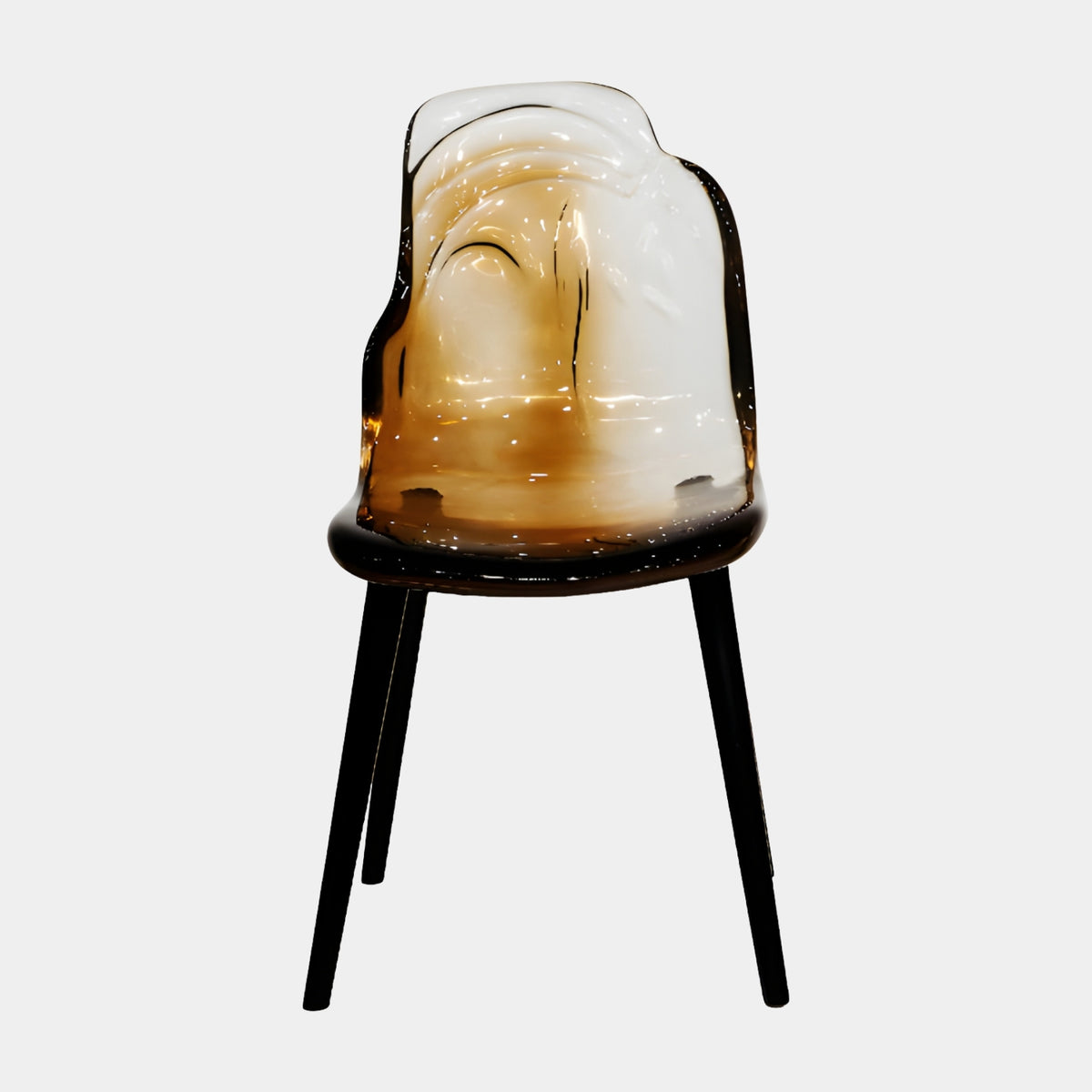 Amber to Cream Domed Back Resin Chair - 70cm