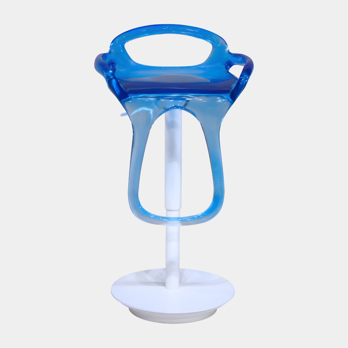 Blue Molten Seat Cast Resin Bar Stool - 78cm