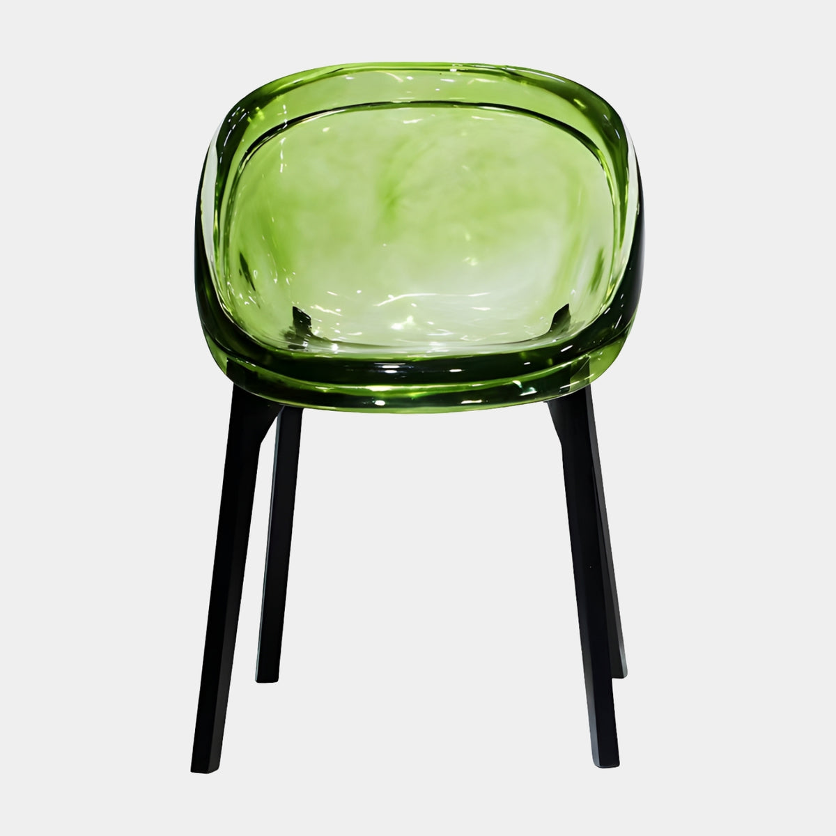 Green Rolled Rim Cast Resin Tub Chair - 78cm