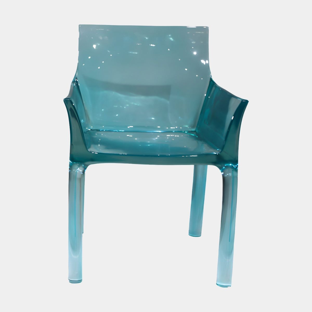 Teal Shell Cast Resin Armchair - 81cm