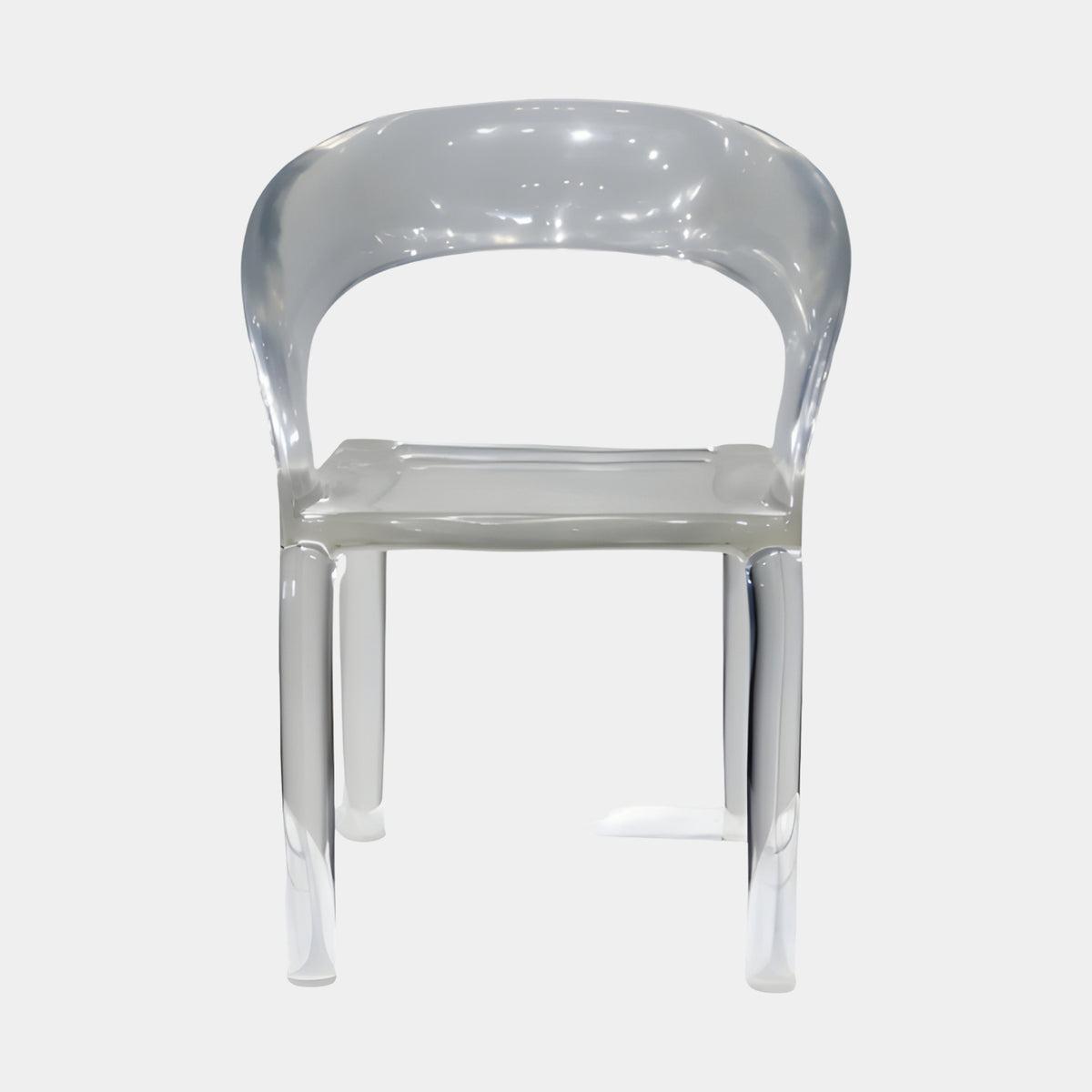 Colourless Hooped Back Cast Resin Dining Chair - 81cm
