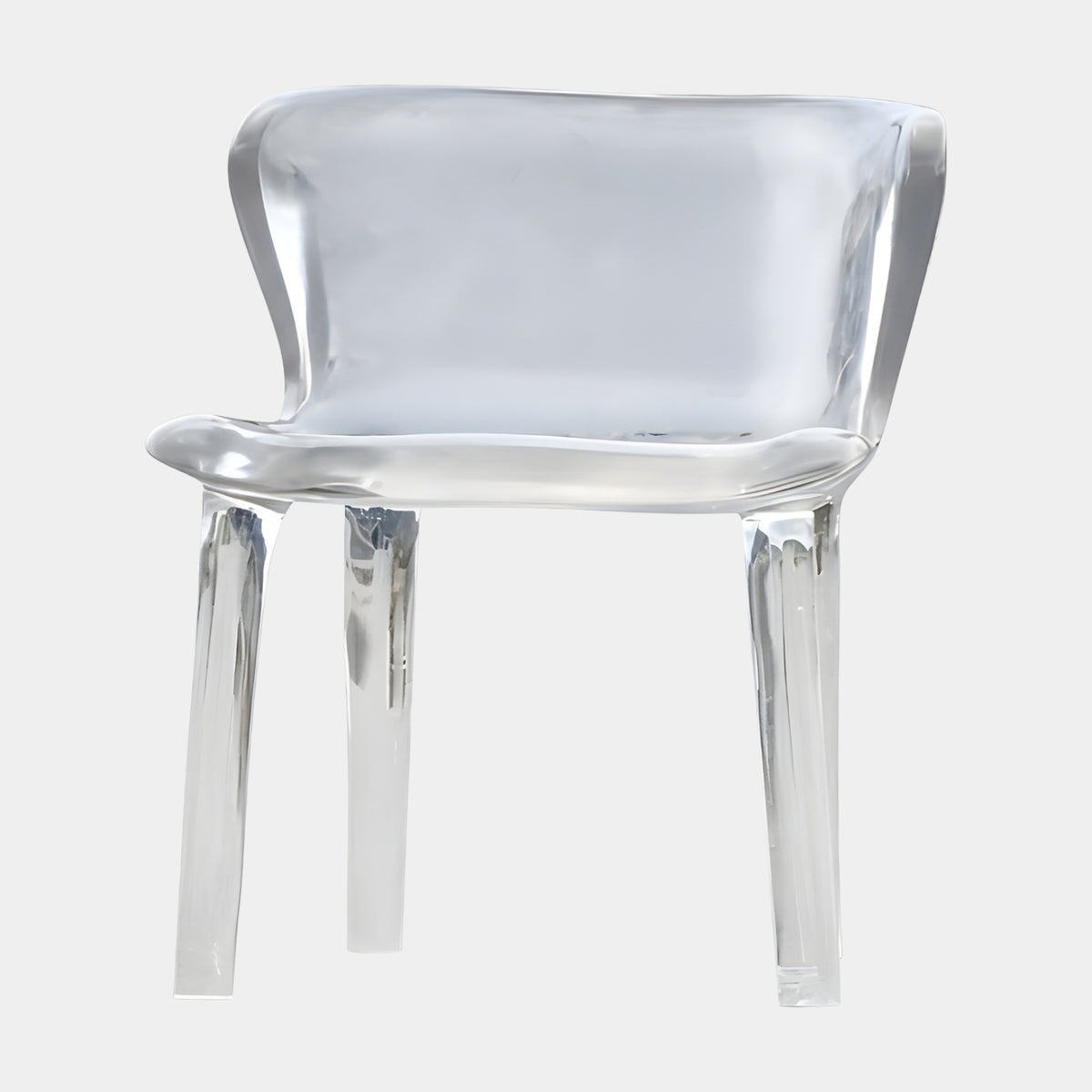 Colourless Curved Arm Composite Armchair - 78cm
