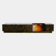 Bronze Textured Lit Resin Block Bench - 300cm