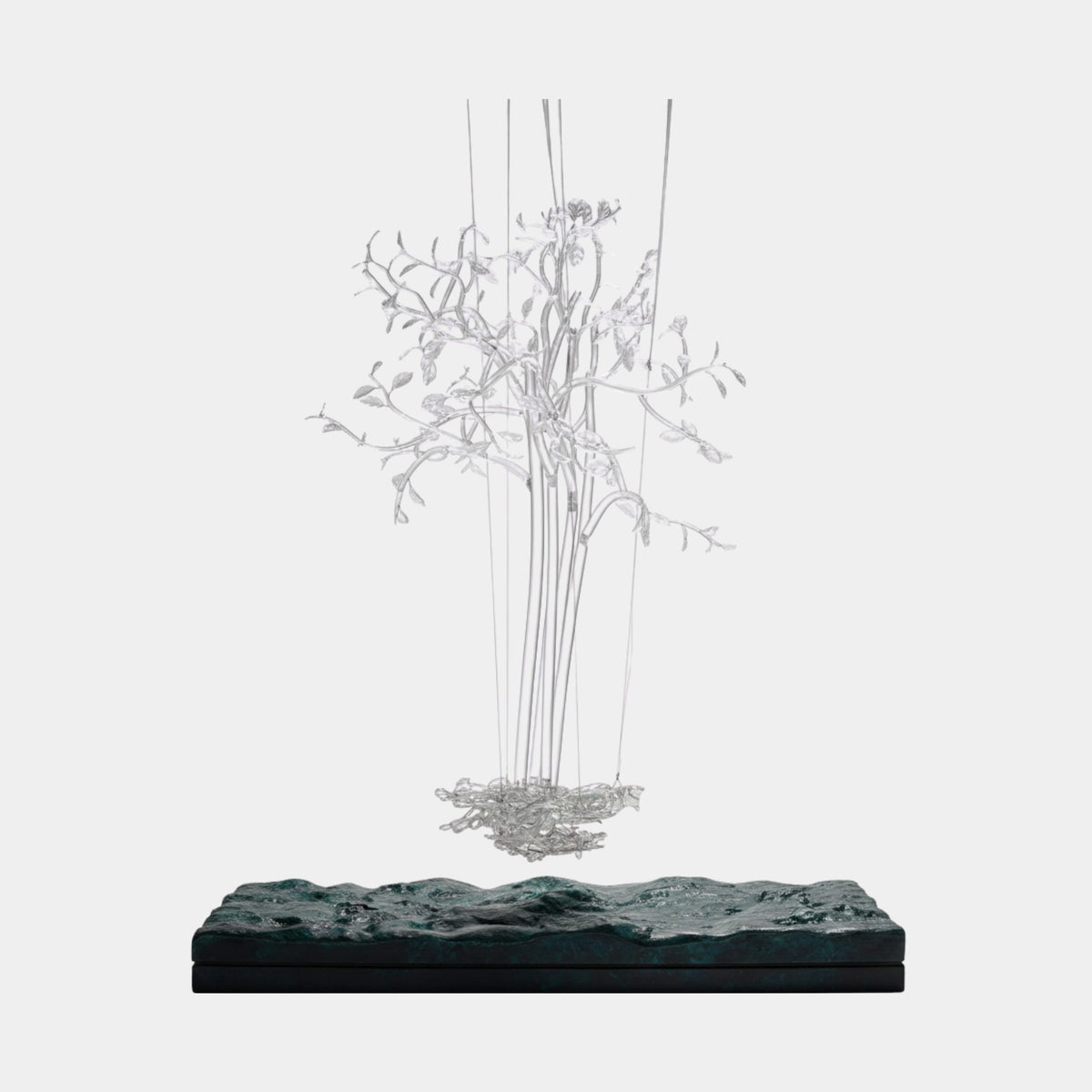 Floating Cloth Tree Clear Floating Tree & Teal Ocean 165cm | Giant Sculptures