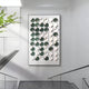 Cirquon White & Green Leather Curl Disc 3D Wall Art