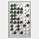 Cirquon White & Green Leather Curl Disc 3D Wall Art