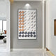 Cirquon White, Grey & Tan Leather Curl Disc 3D Wall Art