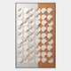 Cirquon White & Tan Contrast Leather Curl Disc 3D Wall Art