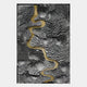 Virethra Grey Layered Leather & Mirror 3D Wall Art