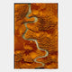 Virethra Orange Layered Leather & Mirror 3D Wall Art