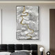 Virethra White Layered Leather & Mirror 3D Wall Art