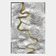 Virethra White Layered Leather & Mirror 3D Wall Art