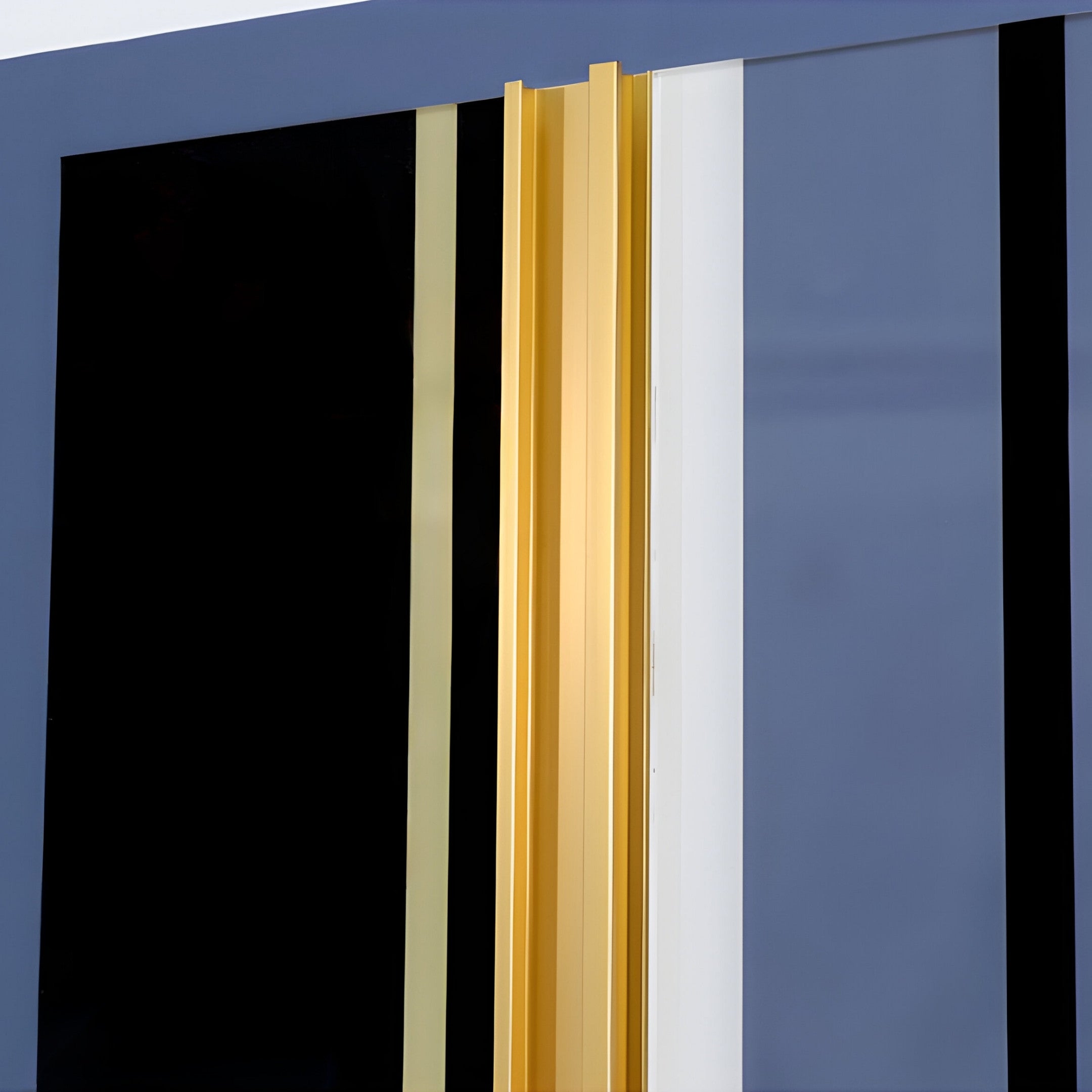 Velvaris Blue & White Panelled Leather 3D Wall Art