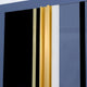 Velvaris Blue & White Panelled Leather 3D Wall Art